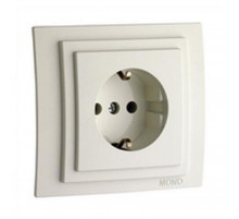Розетка с заземлением Mono Electric Despina-Larissa 16А 250В слоновая кость 500-000121-117