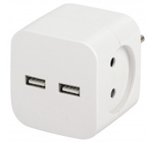 Разветвитель электрический Эра SP-2-USB-W Б0049531