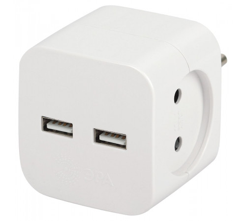 Разветвитель электрический Эра SP-2-USB-W Б0049531 Разветвитель электрический Эра SP-2-USB-W Б0049531