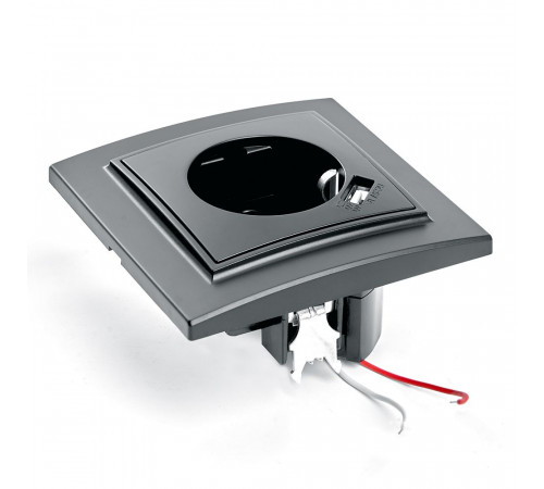 Розетка 1-местная с USB Stekker PST16-9011-03 с защитной шторкой 39480 Розетка 1-местная с USB Stekker PST16-9011-03 с защитной шторкой 39480