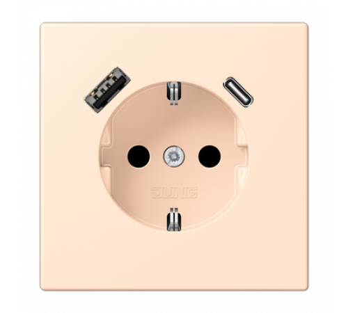 Розетка 2K+З USB Typ AC Jung LC1520-15CA238 Розетка 2K+З USB Typ AC Jung LC1520-15CA238