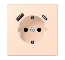 Розетка 2K+З USB Typ AC Jung LC1520-15CA228
