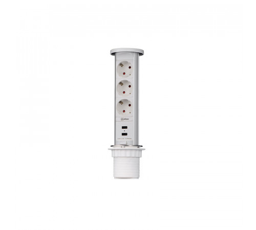 Блок розеток 105W (3 секции и 2 USB) Mebax 00-00001162 Блок розеток 105W (3 секции и 2 USB) Mebax 00-00001162
