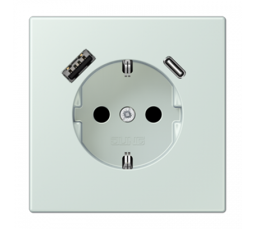 Розетка 2K+З USB Typ AC Jung LC1520-15CA215 Розетка 2K+З USB Typ AC Jung LC1520-15CA215