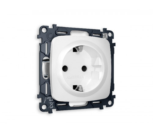 Комплект механизма розетки с/з со шторками Ambrella Volt Omega MO127010