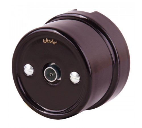 ТВ розетка Werkel Retro коричневая WL18-02-05 4690389100734 ТВ розетка Werkel Retro коричневая WL18-02-05 4690389100734