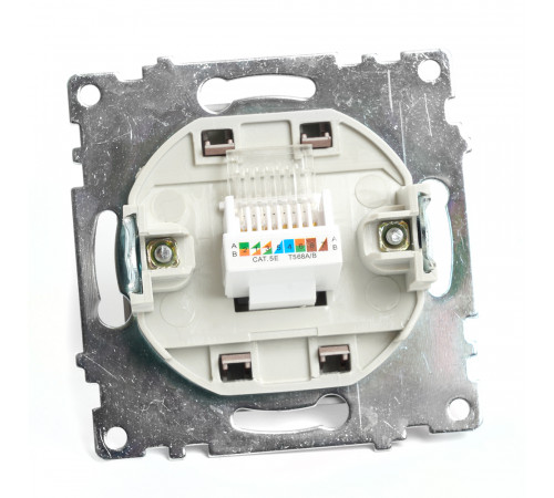 Розетка компьютерная 1-местная RJ-45 Stekker Катрин GLS00-7107-04 49023 Розетка компьютерная 1-местная RJ-45 Stekker Катрин GLS00-7107-04 49023