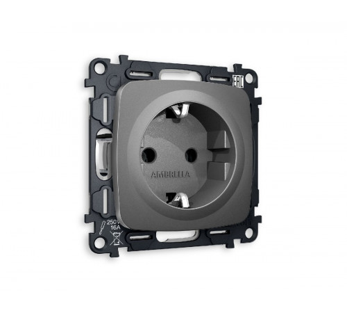 Комплект механизма розетки с/з на винтовых зажимах Ambrella Volt Omega MO656010 Комплект механизма розетки с/з на винтовых зажимах Ambrella Volt Omega MO656010