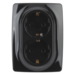 Розетка 2x2P+E Schuko Эра 12-2106-06 Б0031233