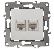Розетка информационная двойная 2XRJ45 Эра 12-3108-01 Б0014729