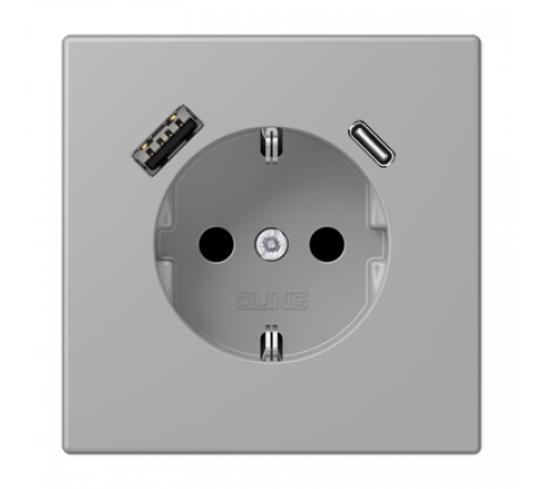 Розетка 2K+З USB Typ AC Jung LC1520-15CA204 Розетка 2K+З USB Typ AC Jung LC1520-15CA204