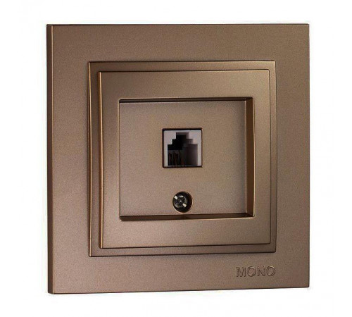 Розетка телефонная Rj45 Cat3 Mono Electric Despina бронза 102-232305-124 Розетка телефонная Rj45 Cat3 Mono Electric Despina бронза 102-232305-124