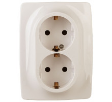 Розетка 2x2P+E Schuko Эра 12-2116-02 Б0029239
