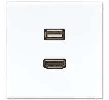 Розетка HDMI/USB Jung MALS1163WW