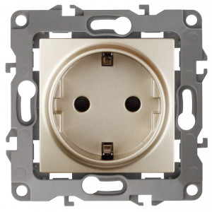 Розетка ЭРА 12 2P E Schuko со шторками 16A 250V 12-2102-04 Б0014690