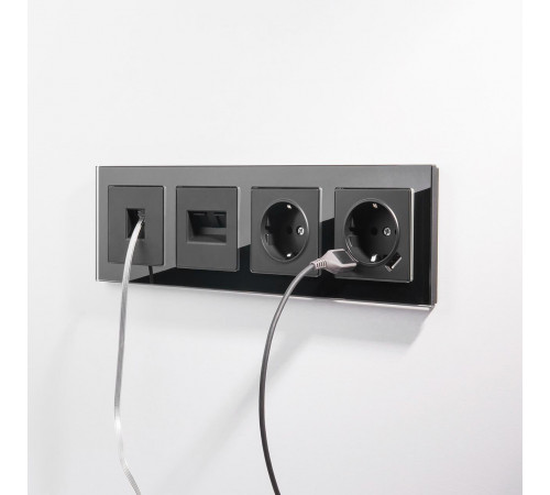 Телефонная розетка RJ-11 Werkel черный матовый W1182008 4690389156960 a051604 Телефонная розетка RJ-11 Werkel черный матовый W1182008 4690389156960 a051604