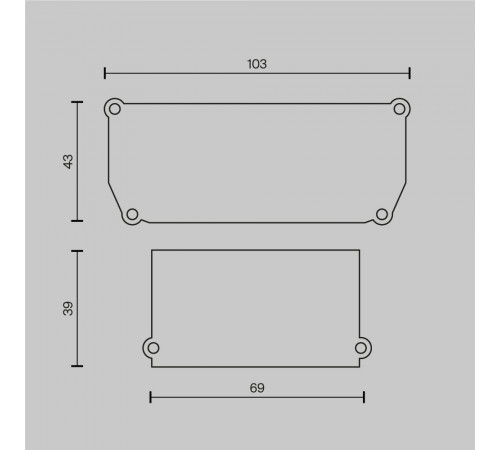 Заглушка декоративная для профиля ALM-9940-SC (4 шт.) Maytoni ALM012EC-SC-W