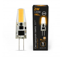 Лампа светодиодная Gauss G4 2W 2700K прозрачная 107707102