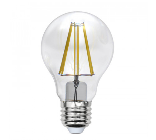 Лампа светодиодная филаментная Uniel E27 7W 3000K прозрачная LED-A60-7W/WW/E27/CL/MB GLM10TR Лампа светодиодная филаментная Uniel E27 7W 3000K прозрачная LED-A60-7W/WW/E27/CL/MB GLM10TR