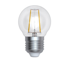Лампа светодиодная филаментная (UL-00005175) Uniel E27 9W 4000K прозрачная LED-G45-9W/4000K/E27/CL PLS02WH
