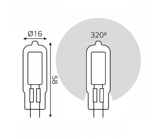 Лампа светодиодная Gauss G4 4.5W 4100K прозрачная 107807204