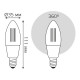 Лампа светодиодная диммируемая филаментная Gauss E14 4,5W 2000-6500K прозрачная 1250112