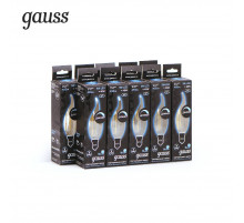 Лампа светодиодная диммируемая Gauss филаментная E14 5W 4100К прозрачная 104801205-D