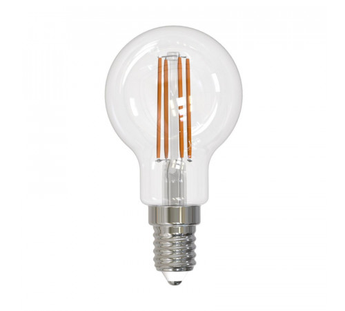 Лампа светодиодная филаментная (UL-00005176) Uniel E14 11W 3000K прозрачная LED-G45-11W/3000K/E14/CL PLS02WH Лампа светодиодная филаментная (UL-00005176) Uniel E14 11W 3000K прозрачная LED-G45-11W/3000K/E14/CL PLS02WH