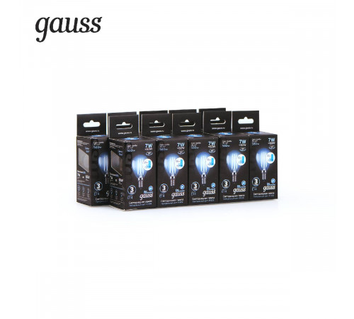 Лампа светодиодная филаментная диммируемая Gauss E14 7W 4100K прозрачная 105801207-S Лампа светодиодная филаментная диммируемая Gauss E14 7W 4100K прозрачная 105801207-S