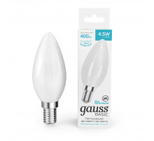 Светодиодная филаментная лампа Gauss Basic Filament E14 4,5W 4100K 1035125