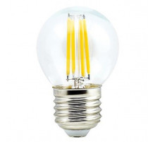 Лампа светодиодная филаментная (UL-00003255) Uniel E27 7,5W 4000K прозрачная LED-G45-7,5W/NW/E27/CL GLA01TR