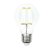 Лампа светодиодная филаментная (UL-00002626) Uniel E27 10W 4000K прозрачная LED-A60-10W/NW/E27/CL PLS02WH