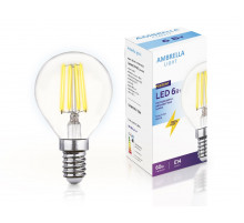 Филаментная cветодиодная лампа Ambrella Light Filament G45 E14 6W 4200K 204215