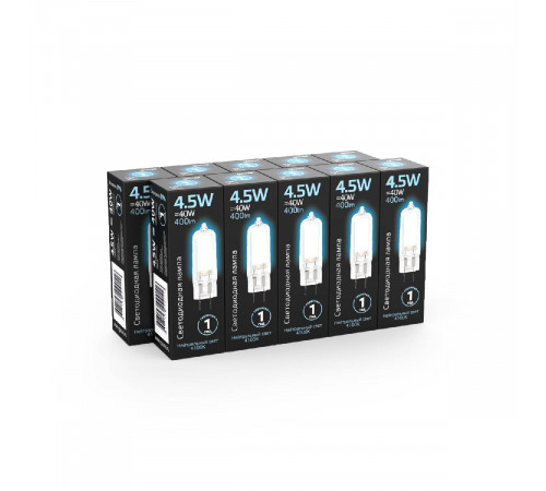 Лампа светодиодная Gauss G4 4.5W 4100K прозрачная 107807204