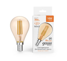 Светодиодная филаментная лампа Gauss Basic Filament E14 3,8W 2400K 1057154