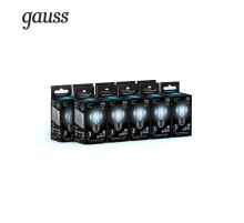 Лампа светодиодная филаментная Gauss E27 5W 4100K прозрачная 105802205