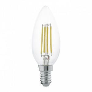 Лампа светодиодная филаментная Eglo E14 4W 2700К прозрачная 11496