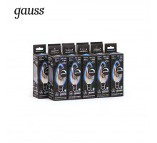 Лампа светодиодная диммируемая Gauss филаментная E14 5W 4100К прозрачная 103801205-D