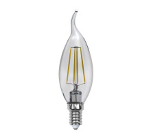 Лампа светодиодная филаментная Uniel E14 5W 3000K прозрачная LED-CW35-5W/WW/E14/CL/MB GLM10TR