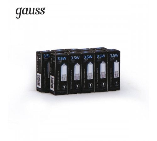 Лампа светодиодная Gauss G4 3.5W 4100K прозрачная 107807203 Лампа светодиодная Gauss G4 3.5W 4100K прозрачная 107807203