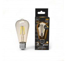 Светодиодная филаментная лампа Gauss Filament E27 6W 2400K 102802006-D