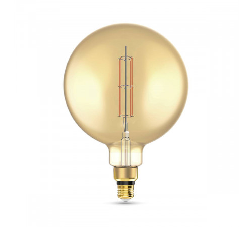 Лампа светодиодная филаментная Gauss E27 6W 2700K шар янтарный 154802118
