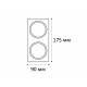 Двойная рамка Italline IT08-8038 black