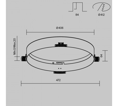 Рамка для встраиваемого светильника Maytoni Downlight DLA032-TRS45-W Рамка для встраиваемого светильника Maytoni Downlight DLA032-TRS45-W
