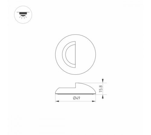 Накладка Arlight ART-Deck-Cap-Lid-R50 035757