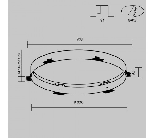 Рамка для встраиваемого светильника Maytoni Downlight DLA032-TRS90-W Рамка для встраиваемого светильника Maytoni Downlight DLA032-TRS90-W