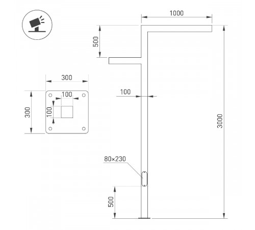 Опора Arlight OXOR-STER-Z-1600x100x100-L3000-100W Warm3000 051427 Опора Arlight OXOR-STER-Z-1600x100x100-L3000-100W Warm3000 051427