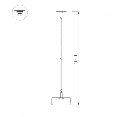 Подвес Arlight ALT-TUBULAR-HANG-L1000 043656 Подвес Arlight ALT-TUBULAR-HANG-L1000 043656
