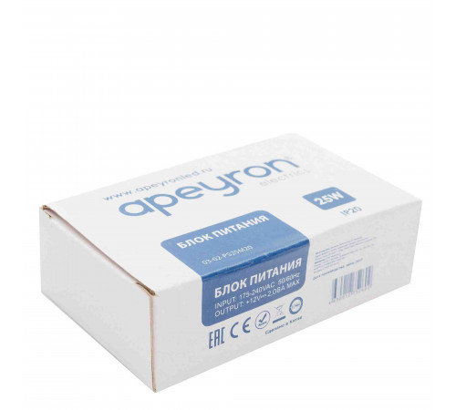Блок питания Apeyron 12В 25Вт IP20 2А 03-02