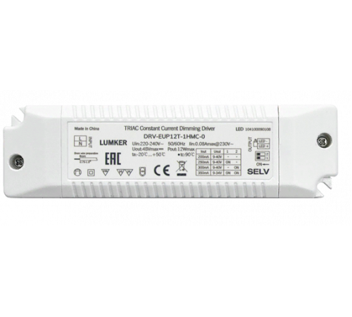 Драйвер диммируемый Lumker DRV-EUP12T-1HMC-0 006164 Драйвер диммируемый Lumker DRV-EUP12T-1HMC-0 006164